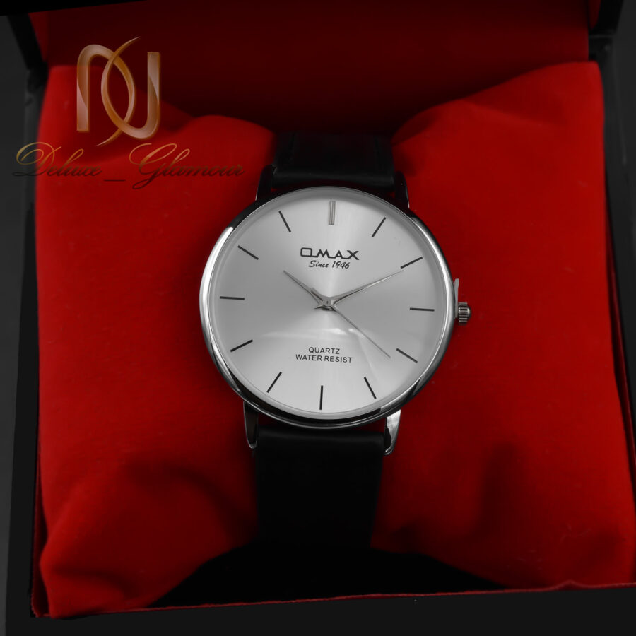 ساعت مردانه OMAX بند چرمی مشکی WH-N372
