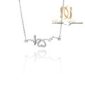 گردنبند نقره 925 اصل طرح ضربان قلب ma-n773