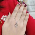 گردنبند نقره دخترانه مدل قلب و بی نهایت