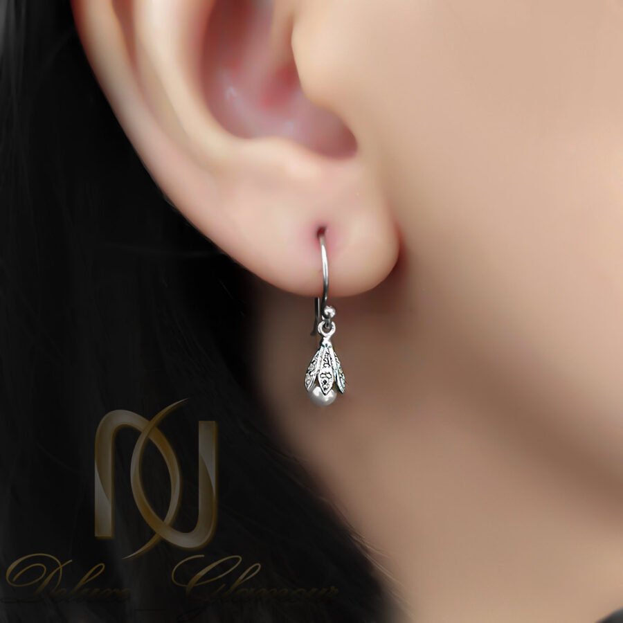 گوشواره نقره مرواریدی ظریف خاص er-n306