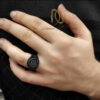 انگشتر مردانه استیل مشکی اسپرت rg-n888