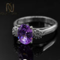 انگشتر نقره 925 دخترانه طرح آمتیست rg-n892