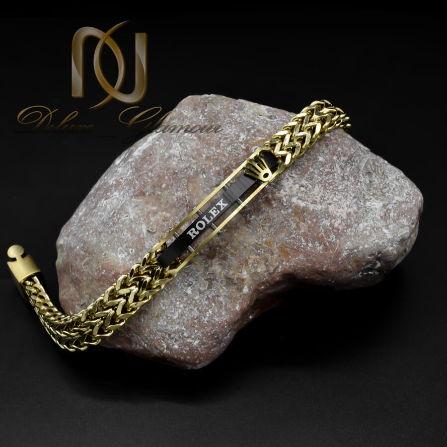دستبند مردانه ROLEX استیل طلایی DS-N996