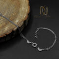 دستبند دخترانه نقره 925 طرح ماه BR-N10