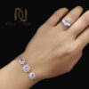 ست دستبند و انگشتر نقره جواهری زنانه ce-n29