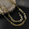 ست زنجیر و دستبند استیل طلایی مردانه ce-n39