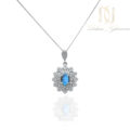 گردنبند فیروزه اصل زنانه نقره 925 اصل ma-n814