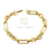 دستبند طلایی مردانه استیل طرح کابلی br-n48