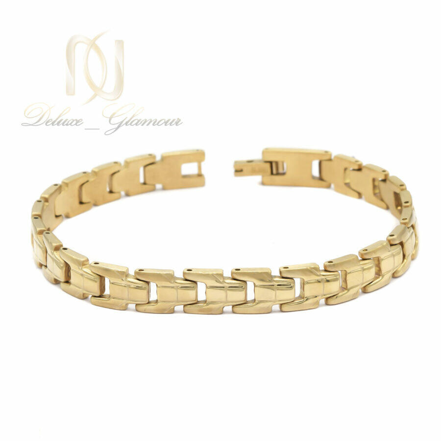 دستبند مردانه استیل طرح طلا جدید BR-N42