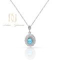 گردنبند نقره زنانه سنگ فیروزه اصل nw-n934