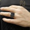 انگشتر نقره مردانه ترک اسپرت طرح جدید عکس روی دست
