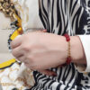 دستبند سنگ جید دخترانه طلایی za-n502