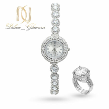 ست ساعت و انگشتر زنانه نقره 925 اصل ce-n57
