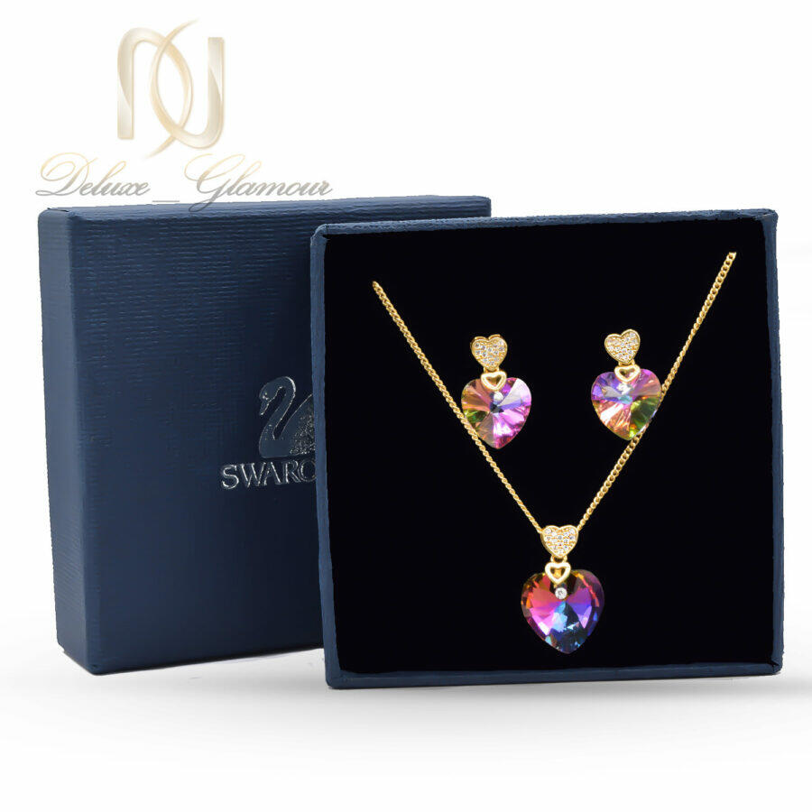 نیم ست زنانه استیل کریستال سوارفسکی اصل ce-n58
