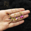 نیم ست ستاره زنانه استیل کریستال سواروسکی CE-N60