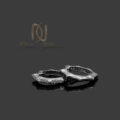 گوشواره نقره ظریف حلقه ای شش ضلعی er-n311