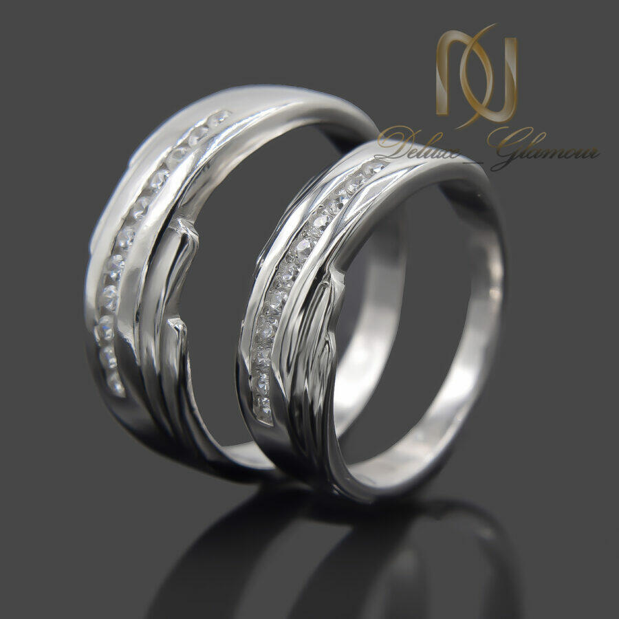 حلقه ست ازدواج نقره 925 اصل نگین دار rg-n927