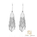 گوشواره نقره 925 زنانه طرح طلا سفید er-n317