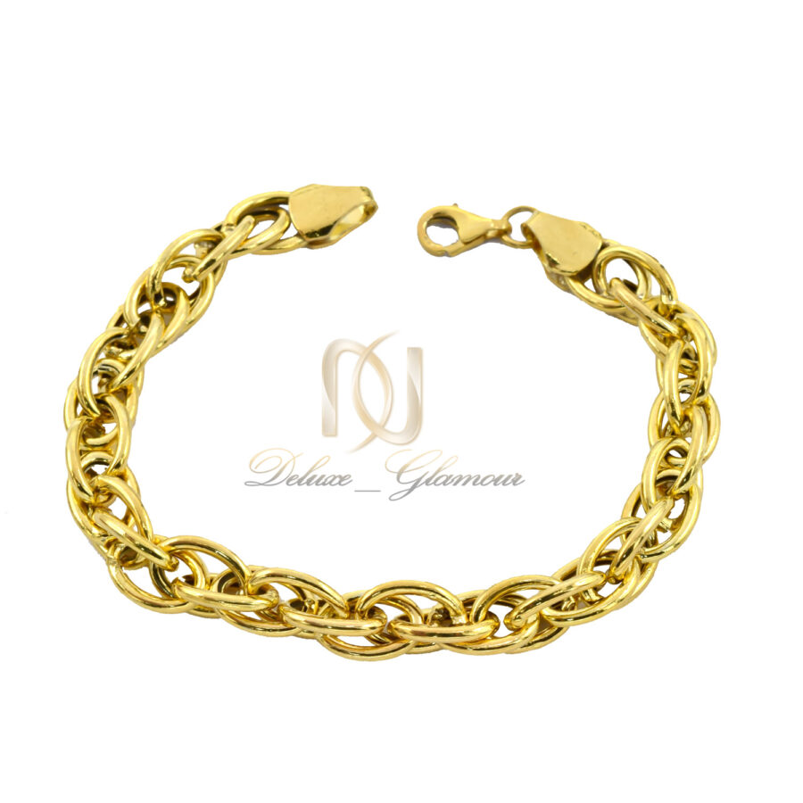 دستبند نقره 925 زنانه زنجیری طلایی BR-N72