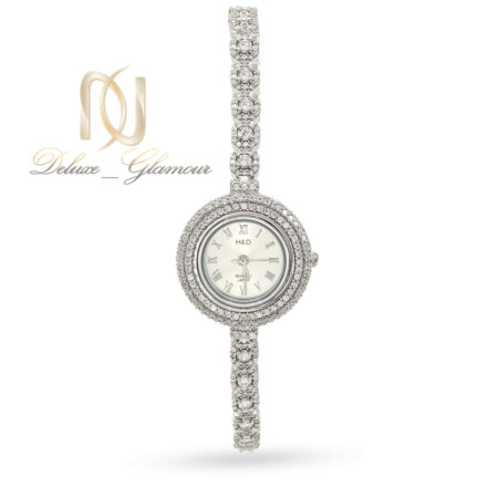ساعت نقره جواهری خاص نگین سفید زنانه WH-N384