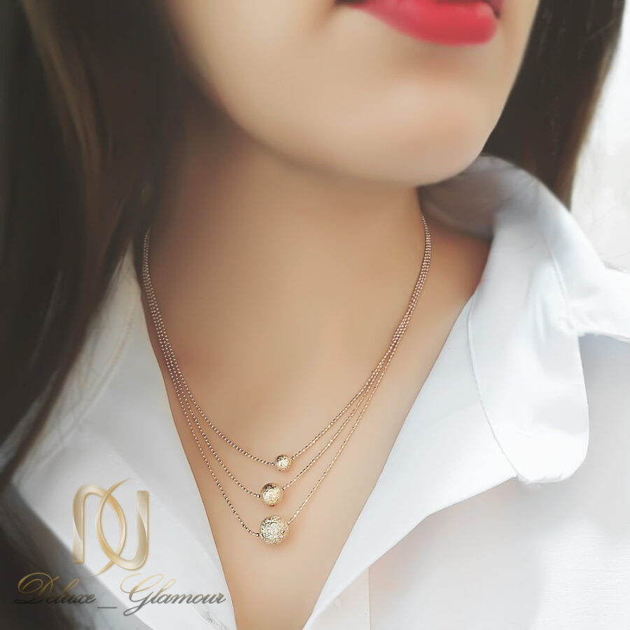 گردنبند ژوپینگ سه لاین زنانه - گردنبند سه ردیفه ژوپینگ