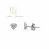 گوشواره گل میخ نقره 925 طرح قلب ظریف er-n324