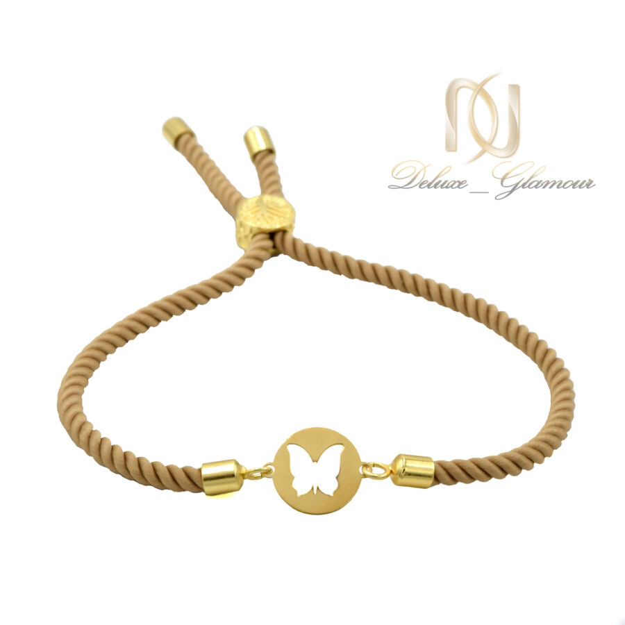 دستبند دخترانه طلا 18 عیار پروانه go-n08