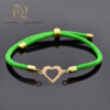 دستبند طلای 18 عیار دخترانه طرح قلب ساده G0-N020
