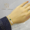 دستبند زنانه نگین سبز ظریف نقره 925 اصل br-n84