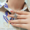 گردنبند ماریجوانا نقره 925 زنانه سیاه قلم nw-n977