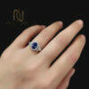 انگشتر جواهری زنانه نقره 925 نگین آبی ظریف rg-n963
