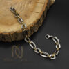 دستبند پسرانه استیل ضد زنگ طلایی و نقره ای br-n114