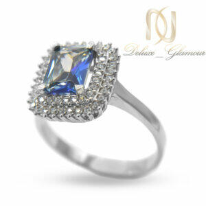 انگشتر زنانه جواهری نقره 925 نگین آبی rg-n975