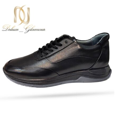 کفش مردانه چرم اصل تبریز اسپرت مشکی sh-n358