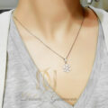 گردنبند نقره دخترانه طرح برف ma-n655