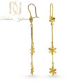گوشواره نقره 925 طرح طلا آویزدار گل شیک er-n333
