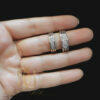 ست حلقه انگشت ازدواج نقره 925 طرح طلا سفید rg-n979