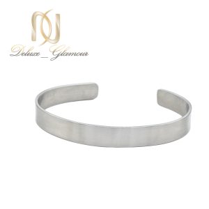 دستبند مردانه استیل فری سایز طرح طلا سفید br-n151