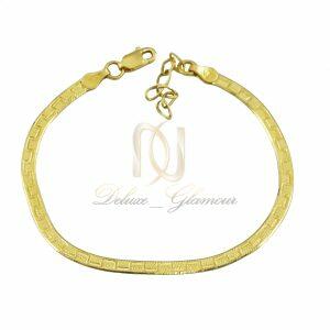 دستبند زنانه نقره ایتالیایی طرح ورساچه طلایی ظریف br-n158