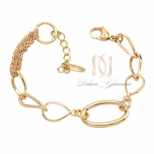 عکس دستبند زنانه ژوپینگ طلایی - دستبند زنانه ژوپینگ طلایی زنجیری طرح طلا br-n166