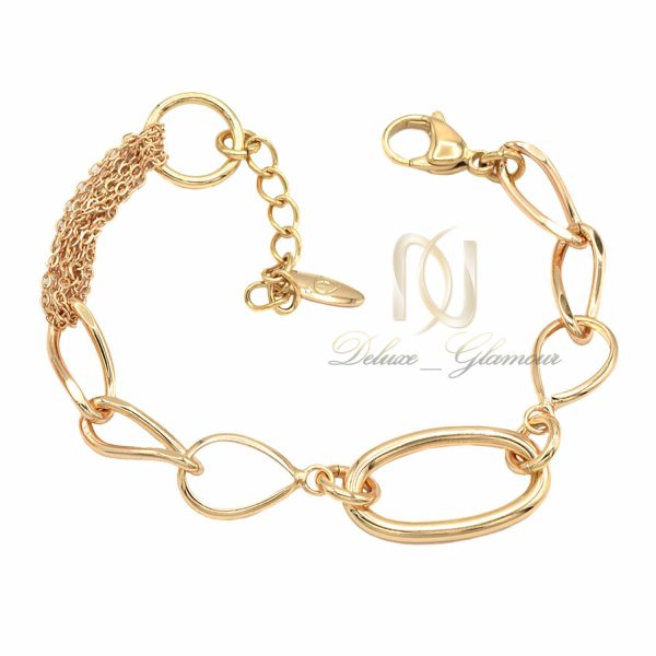 دستبند زنانه ژوپینگ طلایی زنجیری طرح طلا br-n166