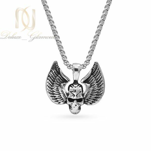 گردنبند جمجمه مردانه آلیاژ پیوتر اسپرت و فشن ne-n49