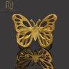 مدل انگشتر نقره پروانه زنانه طلایی بدون نگین