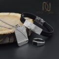 ست گردنبند، دستبند و انگشتر طرح cartier مردانه