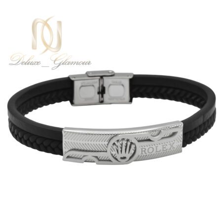 دستبند مردانه چرم رولکس