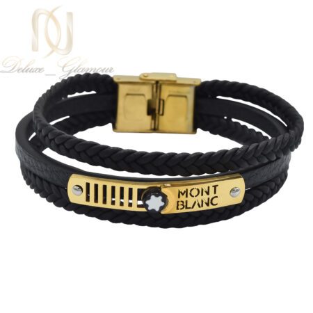 دستبند مردانه چرم مونت بلانک