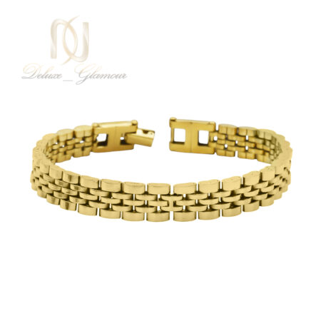 دستبند مردانه استیل رولکس طلایی