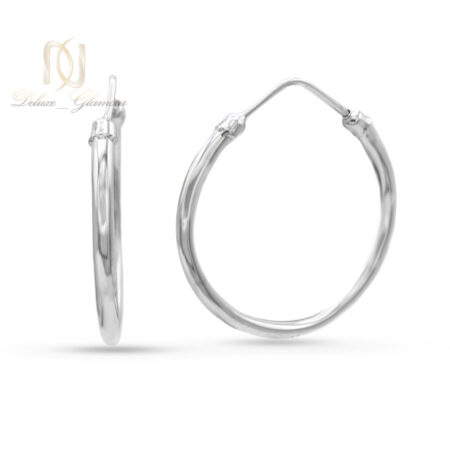 گوشواره نقره حلقه ای بدون نگین