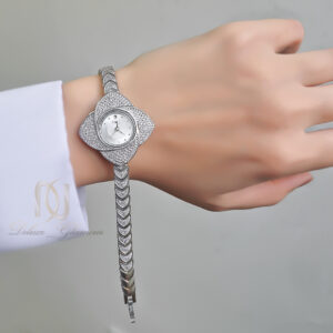 ساعت زنانه نقره تایلندی جواهری نگین سفید