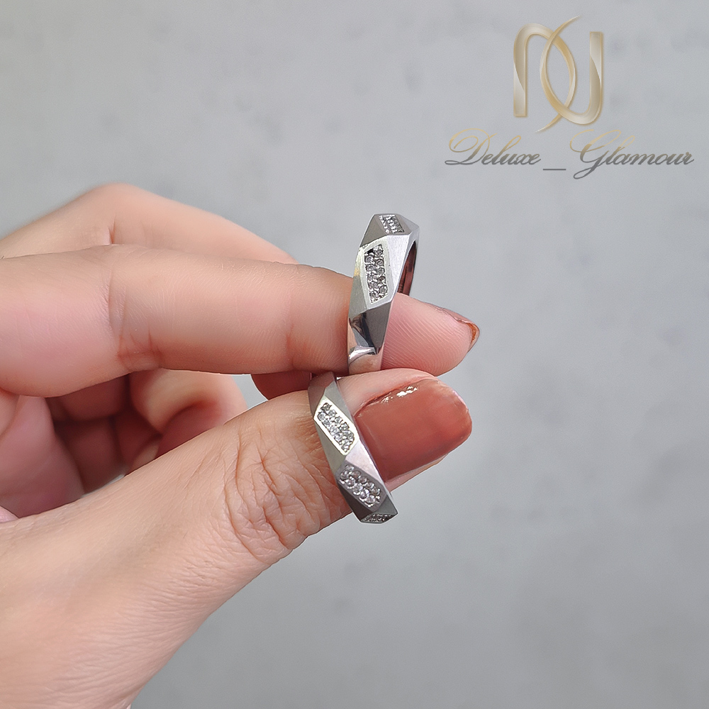 حلقه ست ازدواج نقره تایلندی نگین دار